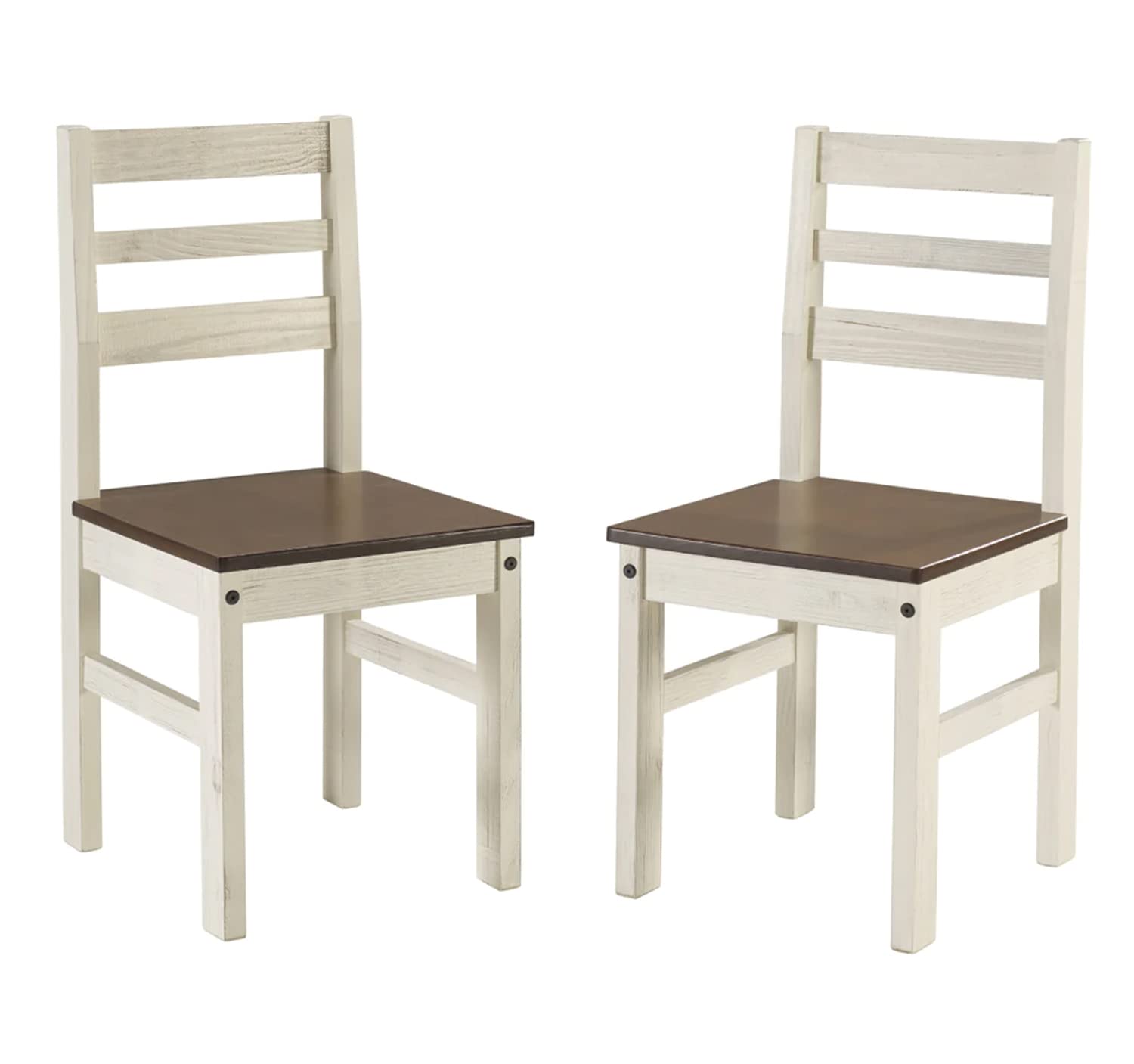 American Furniture Classics Cottage Series Dining Chairs, Distressed White