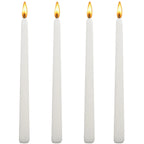 10 inch White Taper Candles-Set of 4 Tapered Candle, Tall Candlesticks,Home Dinner Candle, Party, Wedding, Halloween, Christmas 