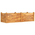 vidaXL Solid Acacia Wood Raised Garden Bed - Stackable Design, Ample Planting Space, Open Bottom for Efficient Drainage, Indoor/