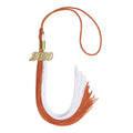 Endea Graduation Double Color Tassel with Gold Date Drop (Burnt Orange/White, 2020)
