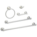 Amazon Basics, 5 Piece, Satin Nickel AB-BR817-SN Bathroom Hardware Set, Variety Pack