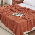 Love'S Cabin 6 Layer 100% Cotton Muslin Blanket, 90'X90' Muslin Blanket Queen For Couch Bed, Orange Queen Size Muslin Blanket, Cotton Gauze Blanket For Adult, Lightweight And Breathable Blanket