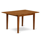 East West Furniture Milan Kitchen Dining Rectangle Wooden Table Top with Butterfly Leaf, 36x54 Inch, Saddle Brown