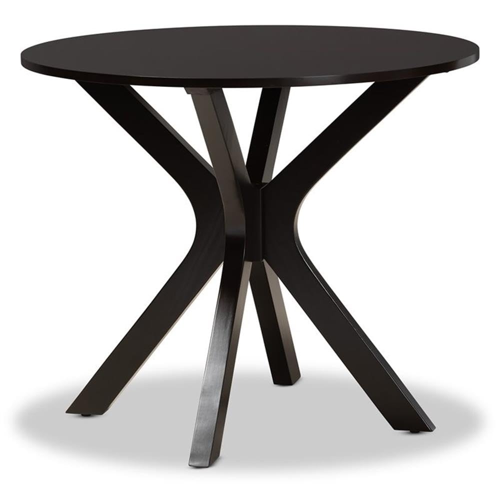 Baxton Studio Zora Modern and Contemporary Dark Brown Finished Wood 5-Piece Dining Set