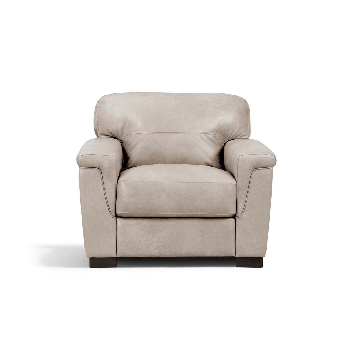 Acme Cornelia Upholstery Cushion Back Chair in Pearl Gray Leather