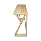 American Trails Solid Wood Folding Convertible Dining Console Table, Natural