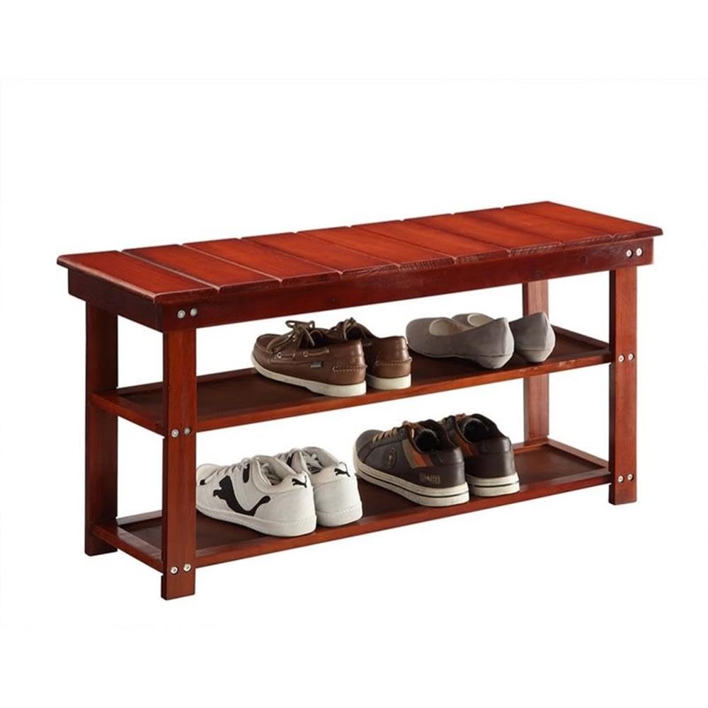 Convenience Concepts Oxford Utility Mudroom Bench, Cherry