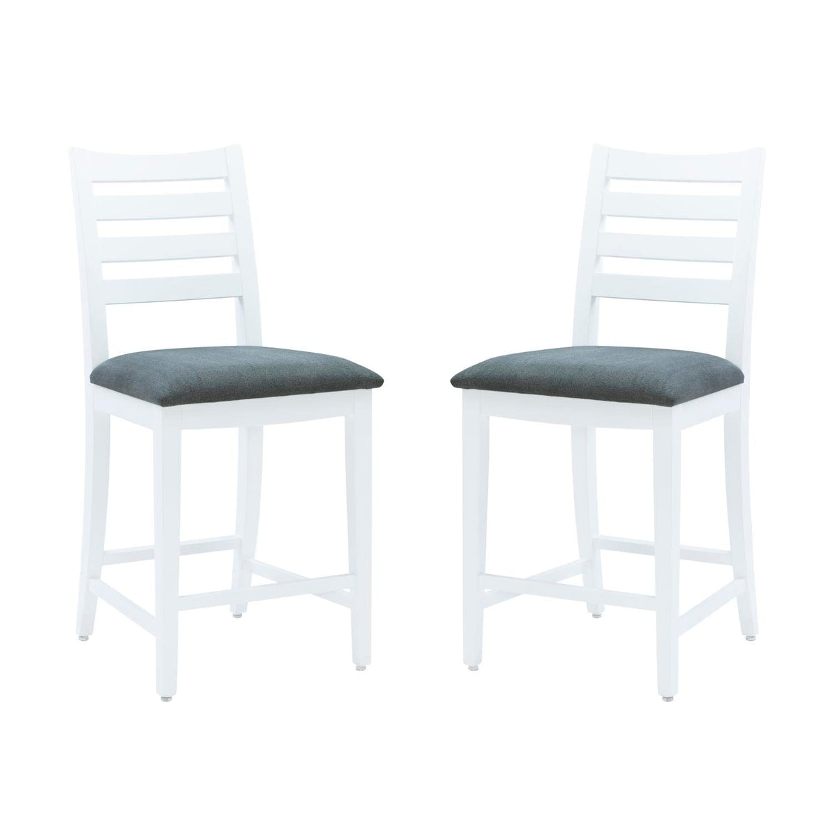 Flynn White Counter Stool Uph Seat