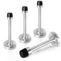Door Stoppers, 6 Inch Long Door Stop Stainless Steel Brushed Nickel Doorstops Wall Mounted Baseboard Door Stop Bumper Baby Proof