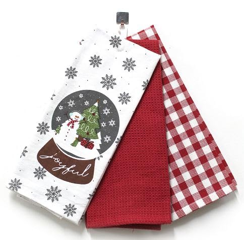 Jyotex Merry Christmas Hand Towel, Christmas Cotton Kitchen Towels For Gift, Christmas Tea Towels For Kitchen Decor, Cotton Towe