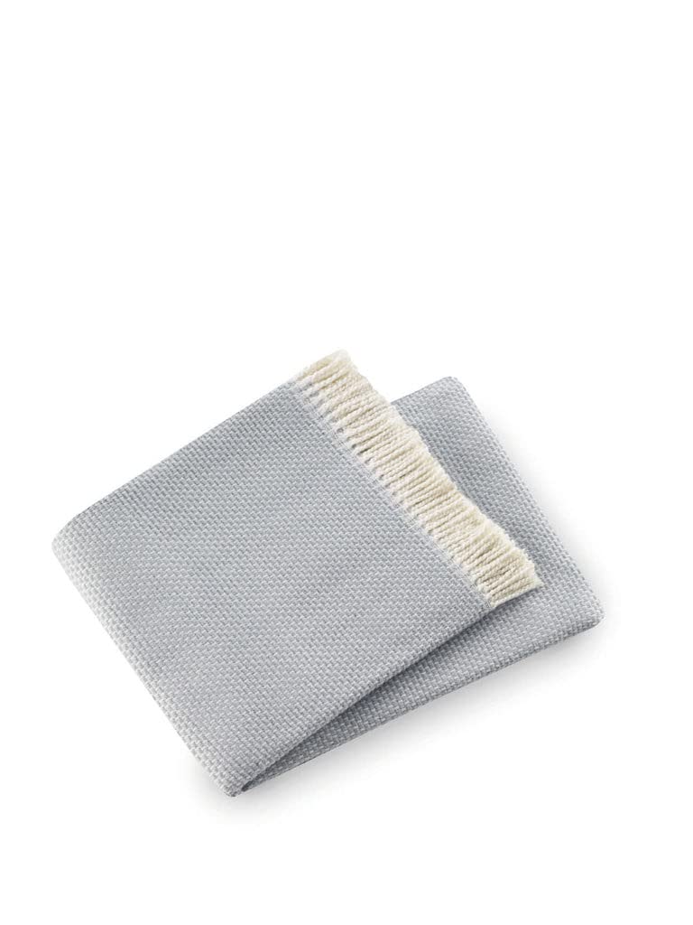 HomeRoots Cotton/Acrylic Soft Sky Blue Links Pattern Throw Blanket