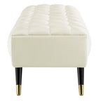 Modway Eei-4241 Adept 60" Performance Velvet Bench In Ivory, 60 Inches