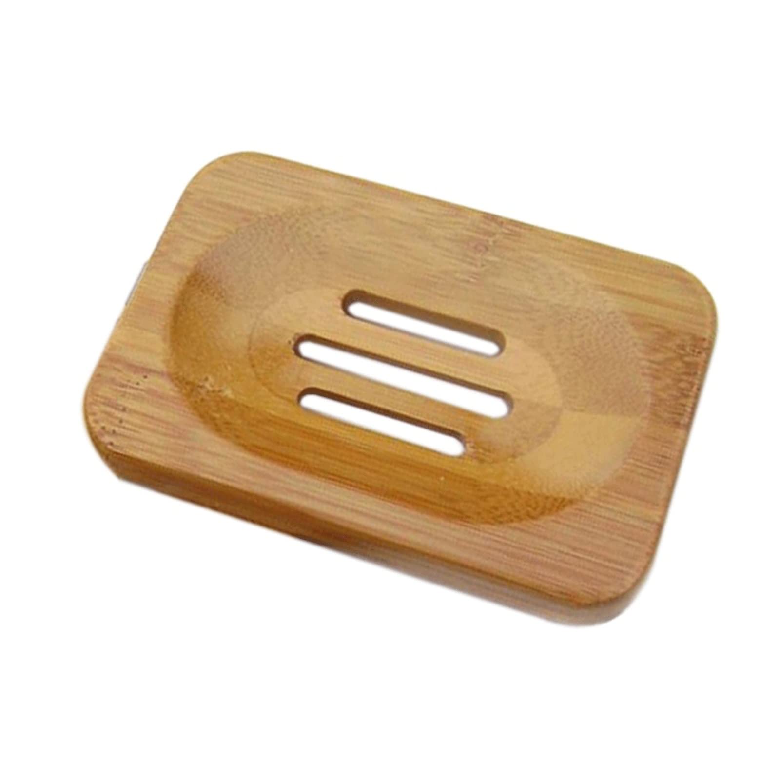 Zalhin Soap Holder Natural Eco Friendly Bamboo Soap Box Household Storage Bamboo Soap Box Portable Bathroom Soap Dish Storage Bo