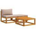 vidaXL Sectional Sofa Set with Cushions 3 pcs 2Seater
