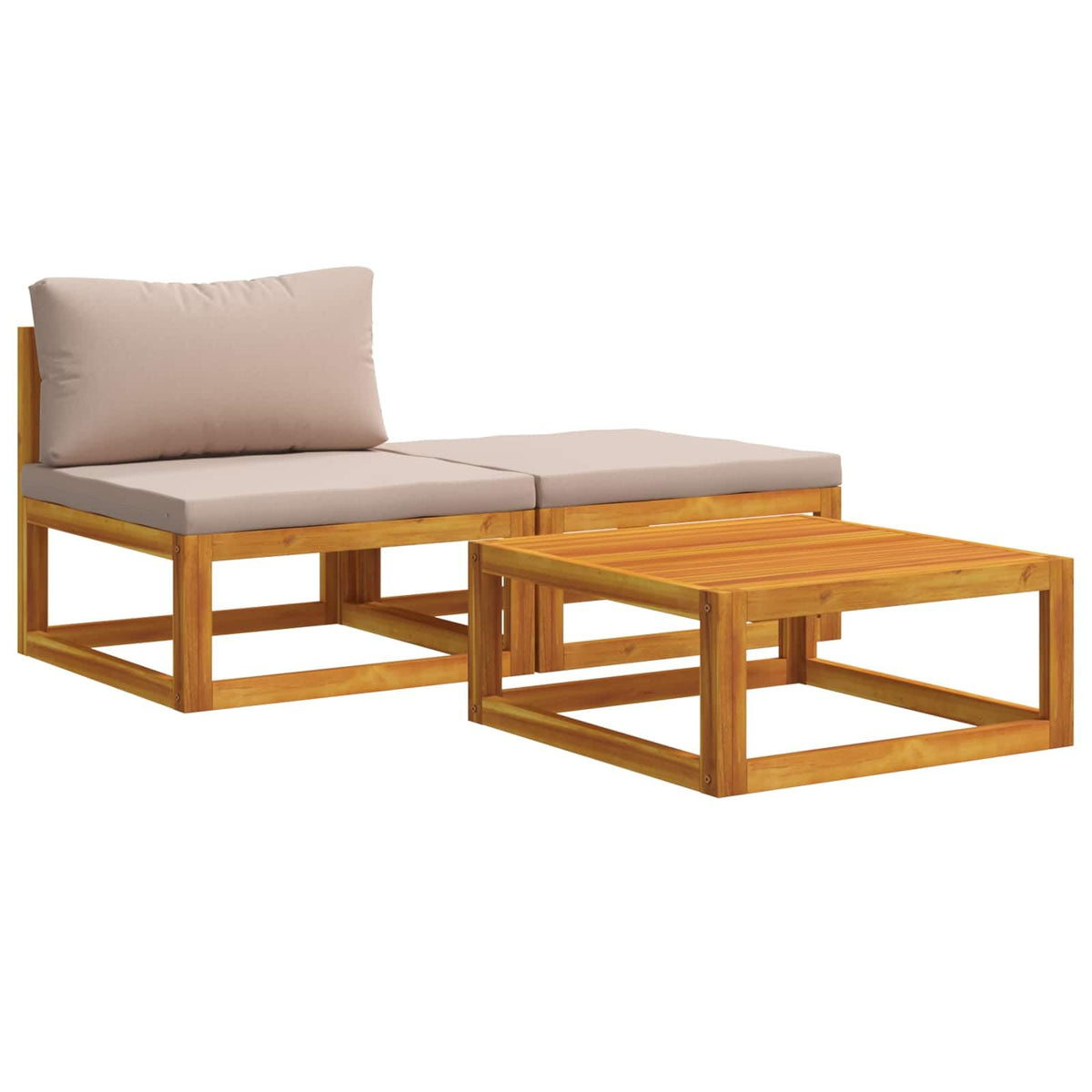 vidaXL Sectional Sofa Set with Cushions 3 pcs 2Seater