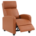 BestMassage | Recliner Chair | No Massage Function | Pu Tan | with Lumbar Support, Adjustable Push Back, Wide Armrests, Footrest