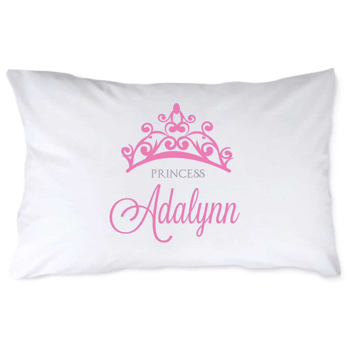 Pattern Pop - Personalized Script Princess Pillowcase - Decorative Bed Pillow Covers - Custom Home Decor - 20    X 32    Pillowc