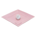 Pottery Incense Plate & Rabbit of Incense Sticks (Pink)