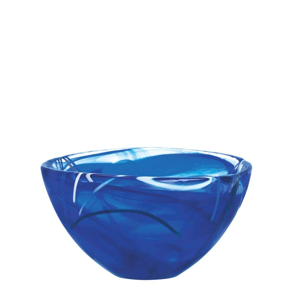 Kosta Boda Contrast Small Blue Bowl