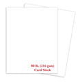 White Thick Paper Cardstock - For Business Card, Art, Invitations, Stationary Printing | 80 Lb Card Stock | 8.5 X 11 Inch | Heav