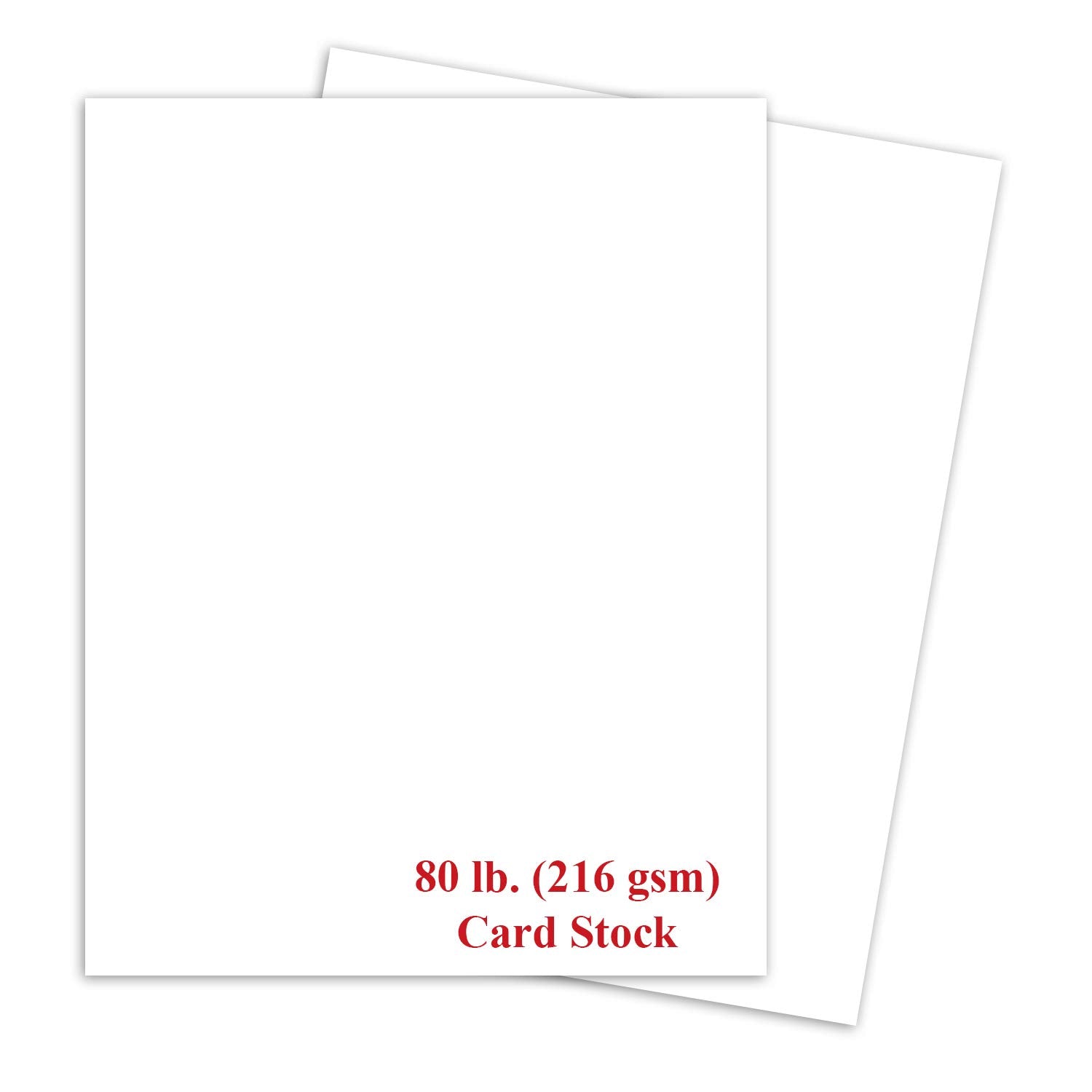 White Thick Paper Cardstock - For Business Card, Art, Invitations, Stationary Printing | 80 Lb Card Stock | 8.5 X 11 Inch | Heav