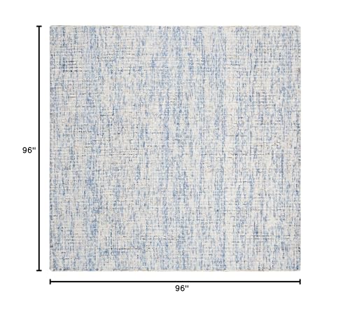 Safavieh Abstract Collection 8' Square Dark Blue/Rust Abt468C Handmade Premium Wool Area Rug