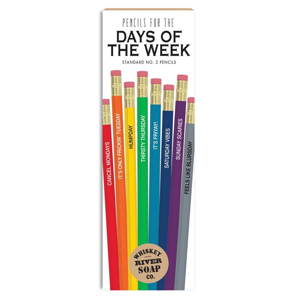 Whiskey River Soap Pencils For Days Of The Week, Multicolor, (Day-P)