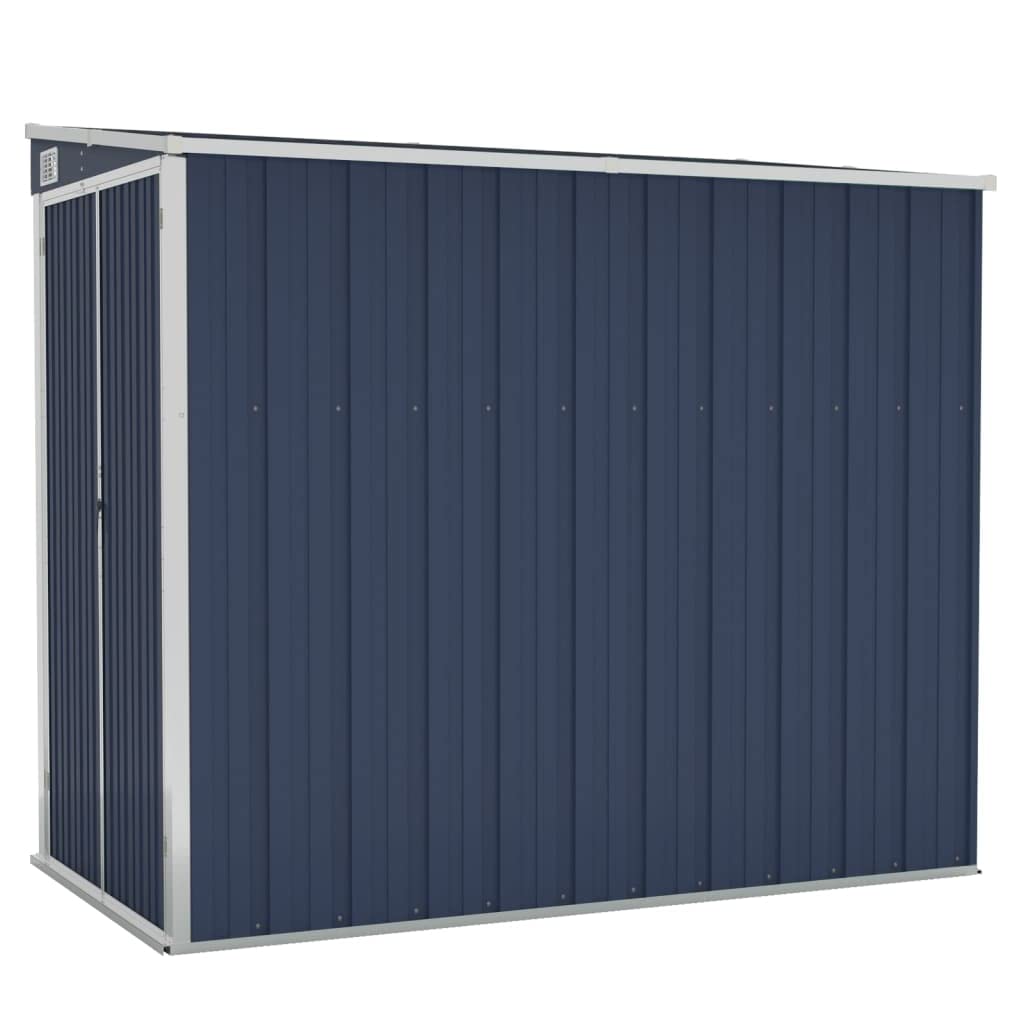 vidaXL Wall-Mounted Garden Shed - Galvanized Steel and Metal, Weatherproof and Lockable Storage Unit, Anthracite-Colored, Assemb