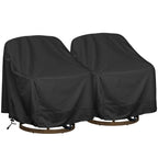Outdoor Swivel Lounge Chair Cover 2 Pack, Fits To (39' W X 37' D X 38' H) Lawn Patio Chairs, 420D Tear-Resistant, Uv Resistant, Waterproof For Furniture Covers