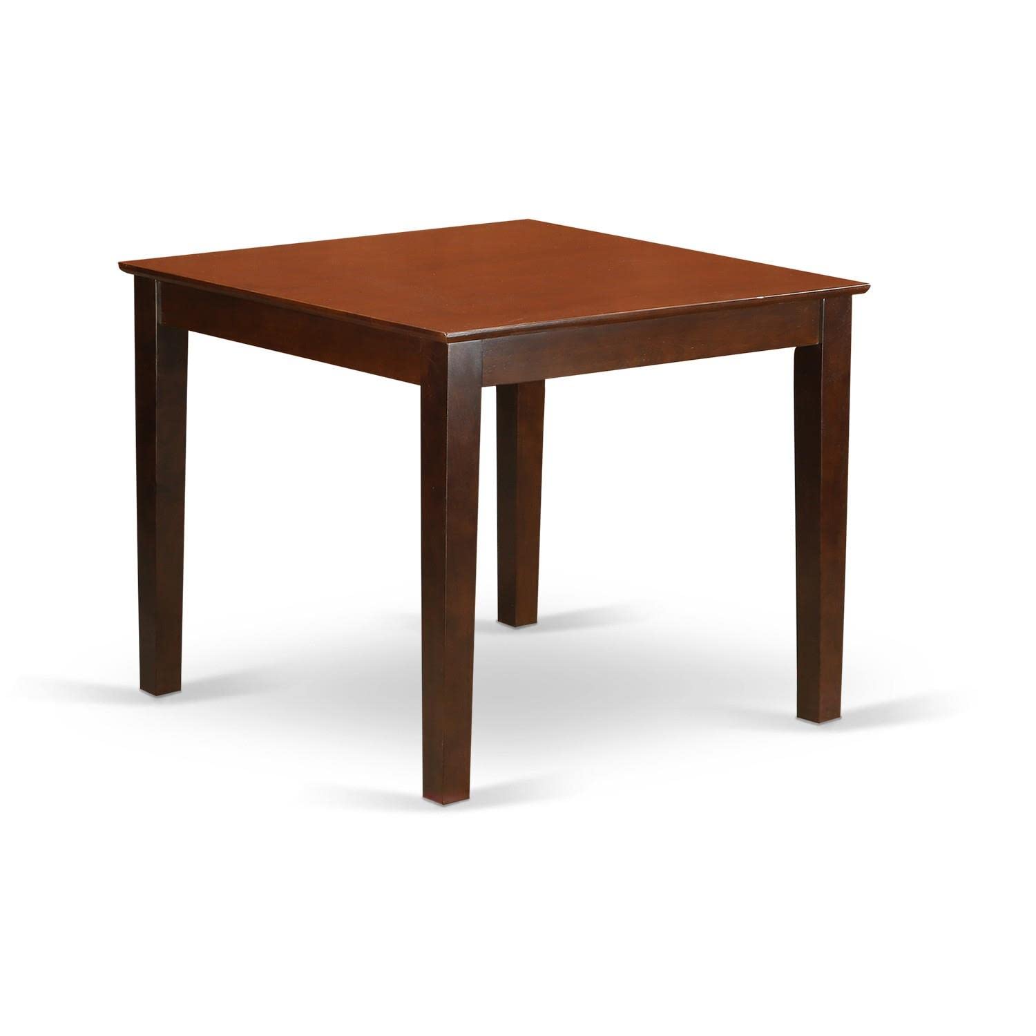 East West Furniture OXML3-MAH-LC 3 Piece Dining Room Table Set Contains a Square Kitchen Table and 2 Faux Leather Upholstered Dining Chairs, 36x36 Inch, Mahogany