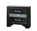 Acme Naima Square 3 Drawers Nightstand in Black