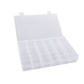 Km Plastic Multipurpose Rectangular 36 Grid Cells Storage Box with Removable Dividers (Standard, White)