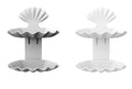 Dhruheer Wall Mounted Plastic SelfAdhesive Waterproof Kitchen Bathroom Soap Holder Stand  Sea Shell Shape Two Layer Soap Stora