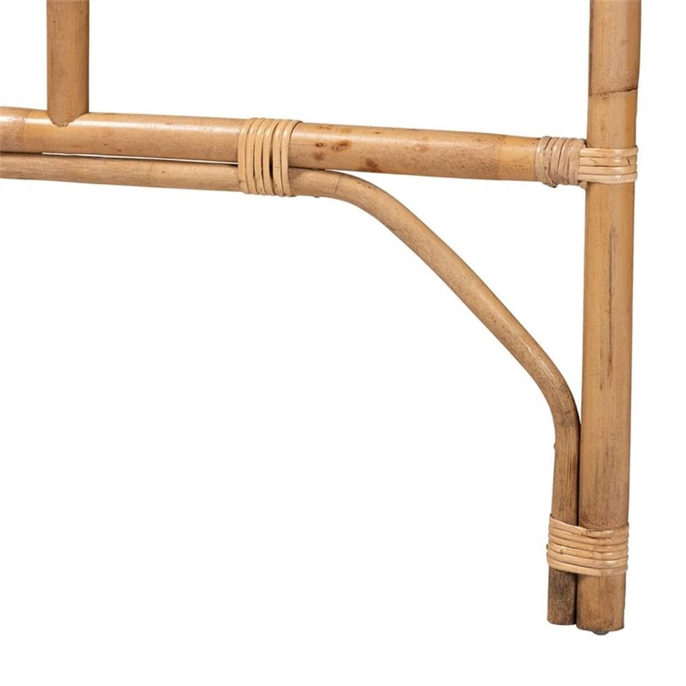 Baxton Studio Perenna Modern Bohemian Natural Rattan Queen Size Standalone Headboard