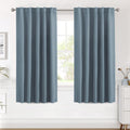 H.Versailtex Blackout Curtains Thermal Insulated Window Treatment Panels Room Darkening Blackout Drapes For Living Room Back Tab/Rod Pocket Bedroom Draperies (2 Panels, Stone Blue, 42 X 63 Inch)