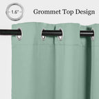 Mysky Home Blackout Curtain For Living Room, Grommet Room Darkening Curtain For Bedroom, Amazing Triple Weave Thermal Insulated Curtain, 1 Curtain Panel, 42 X 72 Inch, Aqua