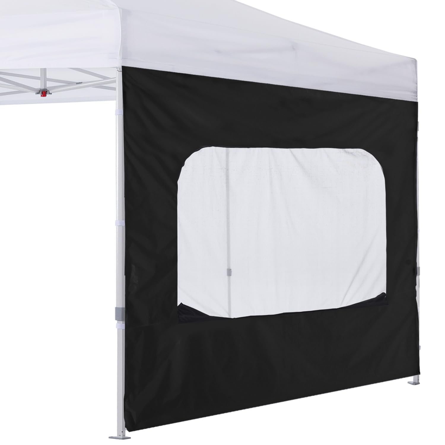 Cooshade Sunshade Sidewall With Mesh Window For 10X10 Pop Up Canopy Tent, 1 Pack Sunwall Only (Black)