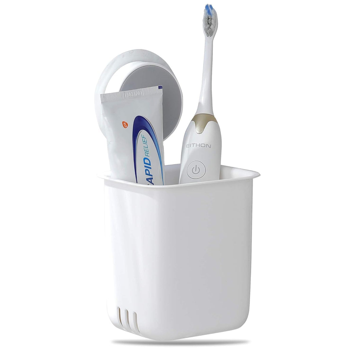 dldcompany Toothbrush Holder Wall Mounted, Self Adhesive Bathroom Toothbrush Organizer with Drainage Design, Toothbrush Stand Ho