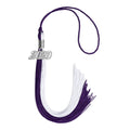 Endea Graduation Double Color Tassel with Silver Date Drop (Purple/White, 2020)