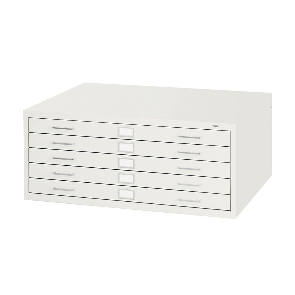 Safco Products Flat File for 36" W x 24" D Documents, 5-Drawer (Additional Options Sold Separately), White