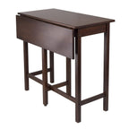 Winsome Lynnwood 35.43 x 39.39 x 30-Inch Wood Rectangular Drop Leaf High Table, Antique Walnut (94149)