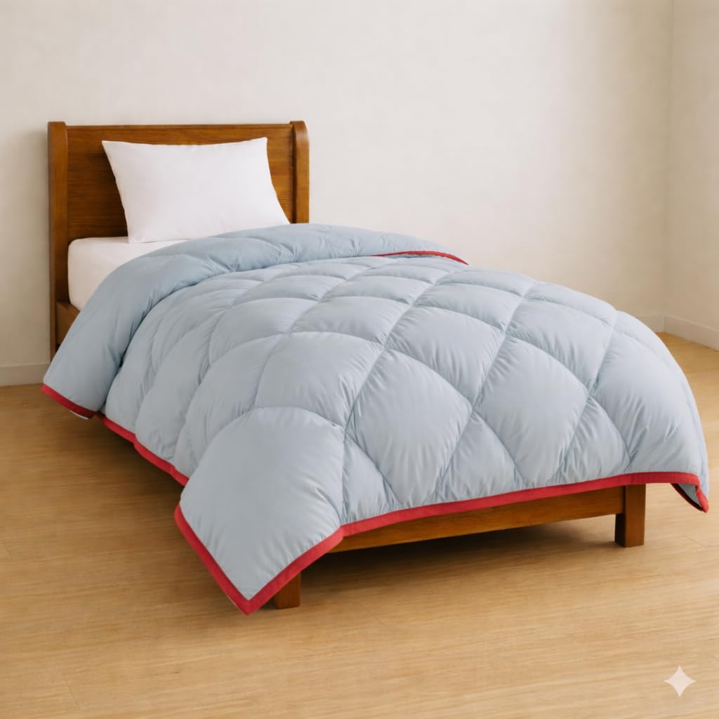 Amazon Basics Heavy Winter Microfibre Double Bed Comforter | 750 Gsm | Double Bed (8 X 7 Ft) |Reversible| Ideal For 05C Cold We