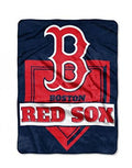 Northwest Mlb Boston Red Sox Royal Plush Raschel Throw, One Size, Multicolor