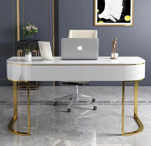 Kohinoor Decor Primary Material Green Ply Plywood Computer Desk With Drawer For Home & Office Use | Merino Laminate Writing Desk