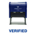 Verified Self Inking Rubber Stamp (Blue Ink) - Medium