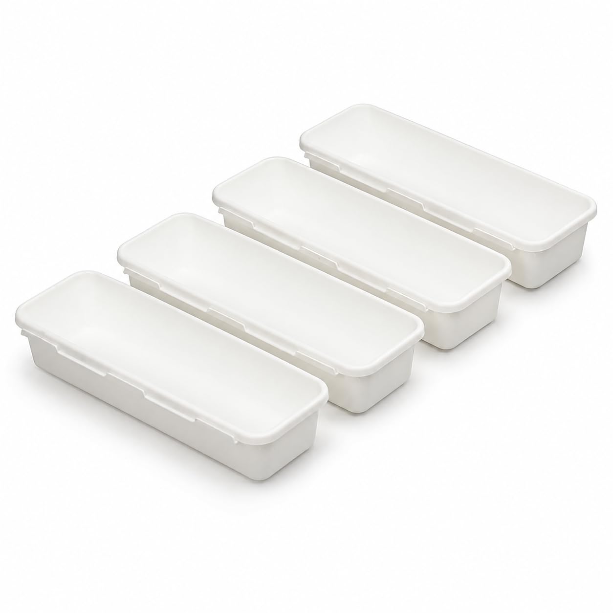 Cutting Edge Interlocking Drawer Organizer Medium (Set Of 4, White)