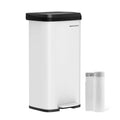 SONGMICS Kitchen Trash Can, 18-Gallon Stainless Steel Garbage Can, with Stay-Open Lid and Step-on Pedal, Soft Closure, Tall, Lar