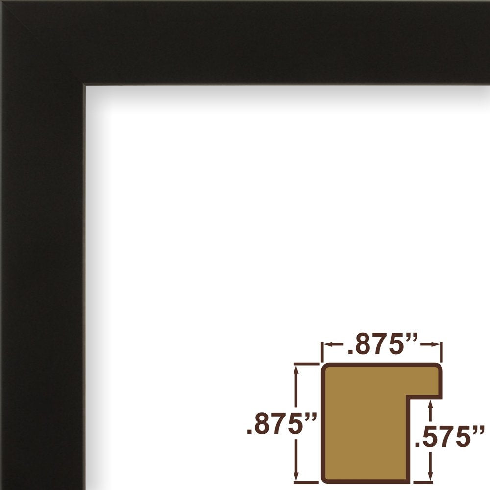 Craig Frames Confetti, Modern Black Picture Frame, 4 X 10 Inch