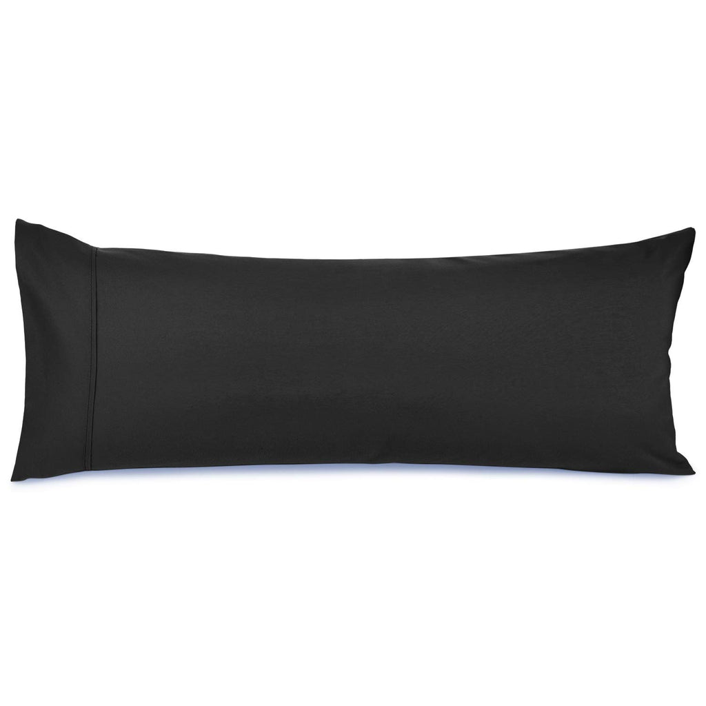 Nestl Body Pillow Cover - Soft Body Pillow Pillowcase - Lightweight Black Pillowcase - Microfiber Body Pillow Case Cover - 20X54 Inches - Envelope Closure
