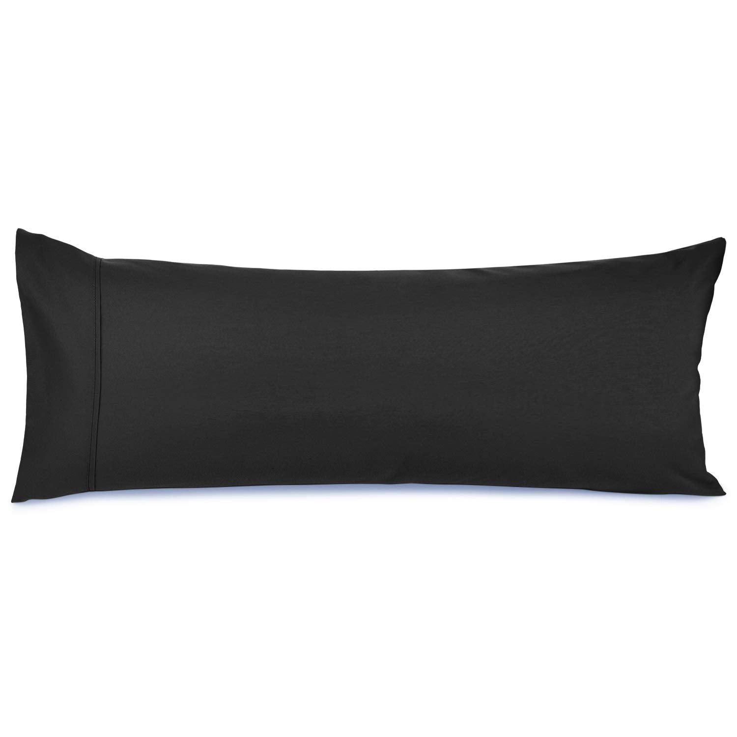 Nestl Body Pillow Cover - Soft Body Pillow Pillowcase - Lightweight Black Pillowcase - Microfiber Body Pillow Case Cover - 20X54 Inches - Envelope Closure